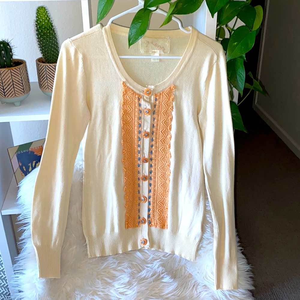 Nick & Mo Anthropolgie sweater cardigan size small